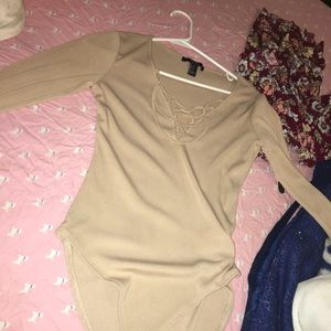 Forever 21 Tan bodysuit.